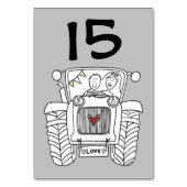 カスタム国ウェディングトラクタテーブル番号 テーブルナンバー (裏面)