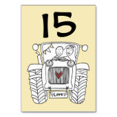 カスタム国ウェディングトラクタテーブル番号 テーブルナンバー (裏面)