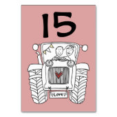 カスタム国ウェディングトラクタテーブル番号 テーブルナンバー (裏面)