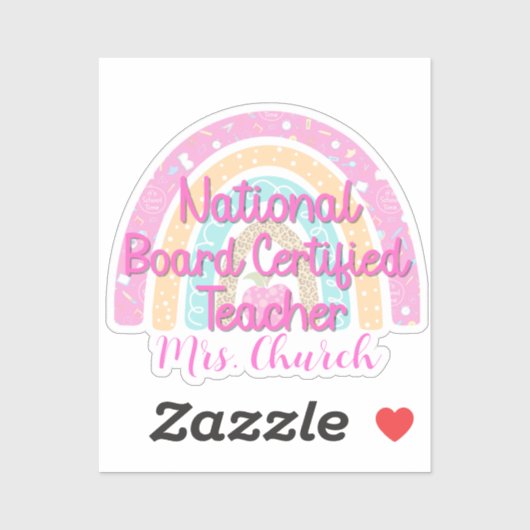 カスタム国務委員会認定先生レインボー シール (シート)