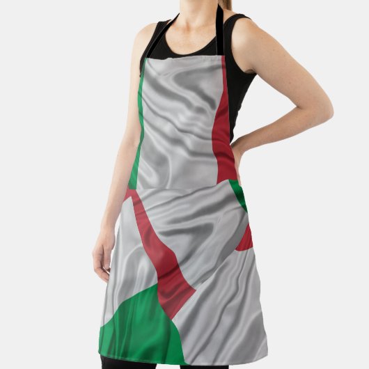 カスタム国旗イタリアンコラージュ大エプロン エプロン (インサイチュ)