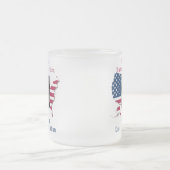 カスタム国旗、地図、帰化した米国市民レッドブルー コーヒーマグカップ (中央)