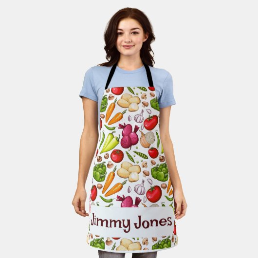 カスタム園芸野菜 エプロン (着用した状態)