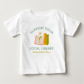 カスタム地元図書館応援グッズ ベビーTシャツ (正面)