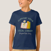 カスタム地元図書館応援グッズ Tシャツ (正面)