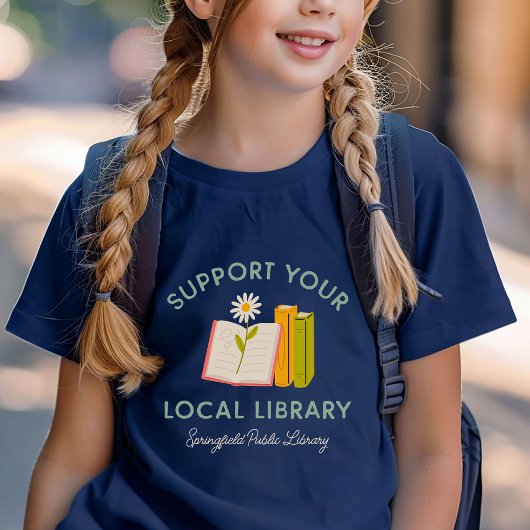 カスタム地元図書館応援グッズ Tシャツ