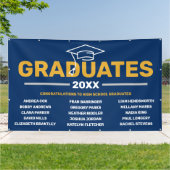 カスタム地区の卒業旗 横断幕 (外側)