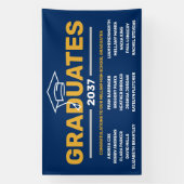 カスタム地区の卒業旗 横断幕 (縦)