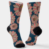 カスタム地球に優しプレミアムクルー靴下フラワーパワー ソックス (傾斜あり)