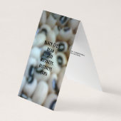 カスタム垂直テント折り曲げ折り畳み名刺 名刺 (裏面)