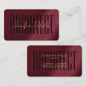 カスタム型付き金ゴールド文字スクリプトLuxury Architect 名刺 (正面/裏面)