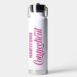 カスタム場所と名前 コネチカット ウォーターボトル