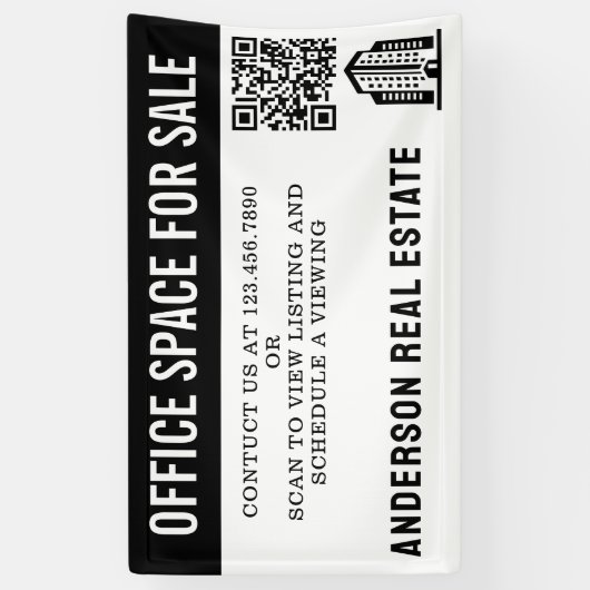 カスタム売却商業地実在室 横断幕 (縦)