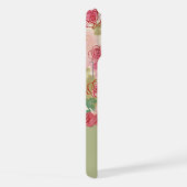 カスタム夏の水彩バラ花アートパターン iPhoneケース (右側面)