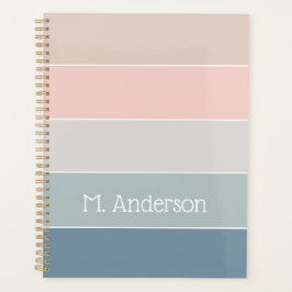 カスタム夏の色のブロックストライプ プランナー手帳