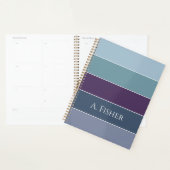 カスタム夏の色のブロックストライプ プランナー手帳 (ディスプレー)
