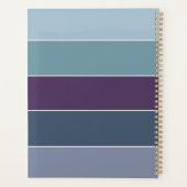 カスタム夏の色のブロックストライプ プランナー手帳 (裏面)