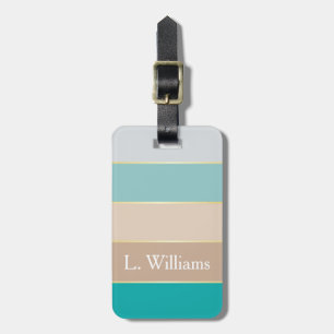 カスタム夏の色のブロックストライプ ラゲッジタグ