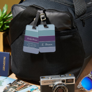 カスタム夏の色のブロックストライプ ラゲッジタグ