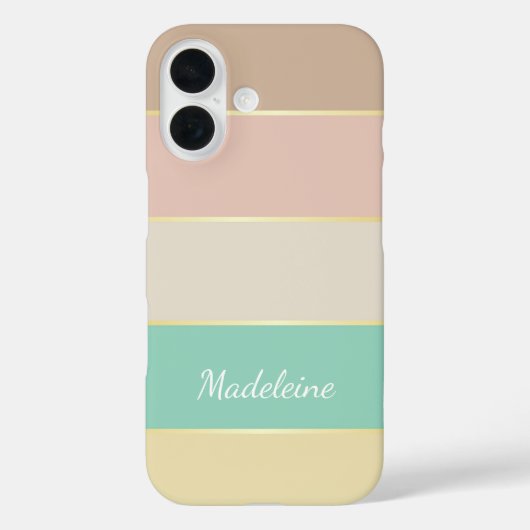 カスタム夏の色のブロックストライプ Case-Mate iPhoneケース (裏面)