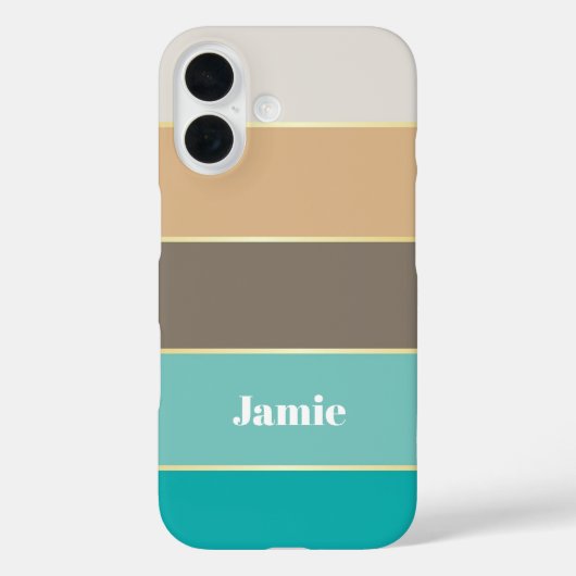 カスタム夏の色のブロックストライプ Case-Mate iPhoneケース (裏面)