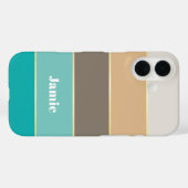 カスタム夏の色のブロックストライプ Case-Mate iPhoneケース (裏面 (横))