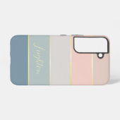 カスタム夏の色のブロックストライプ SAMSUNG GALAXYケース (裏面横)