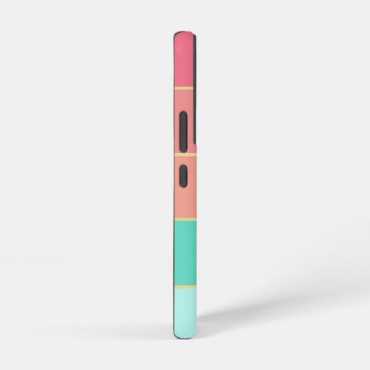 カスタム夏の色のブロックストライプ SAMSUNG GALAXYケース (右側面)