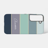 カスタム夏の色のブロックストライプ SAMSUNG GALAXYケース (裏面横)