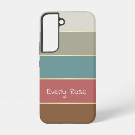 カスタム夏の色のブロックストライプ SAMSUNG GALAXY S22ケース