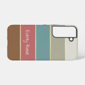 カスタム夏の色のブロックストライプ SAMSUNG GALAXYケース (裏面横)