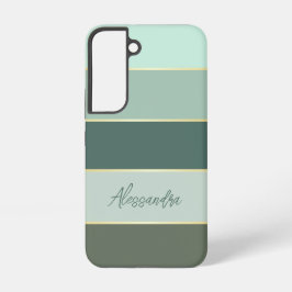 カスタム夏の色のブロックストライプ SAMSUNG GALAXY S22ケース