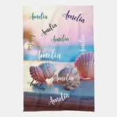 カスタム夏ビーチエレガント キッチンタオル (縦)