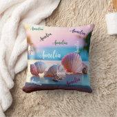 カスタム夏ビーチエレガント クッション (ブランケット)