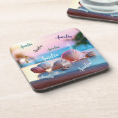 カスタム夏ビーチエレガント コースター (左側)