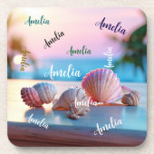 カスタム夏ビーチエレガント コースター (正面)