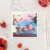 カスタム夏ビーチエレガント スタンダードカクテルナプキン (インサイチュ)