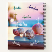 カスタム夏ビーチエレガント ノートブック (裏面)