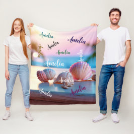 カスタム夏ビーチエレガント フリースブランケット