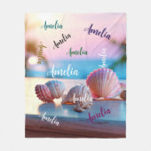 カスタム夏ビーチエレガント フリースブランケット (正面)