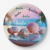 カスタム夏ビーチエレガント ペーパープレート (正面)