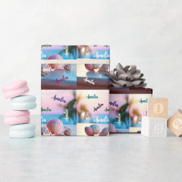 カスタム夏ビーチエレガント ラッピングペーパー