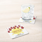 カスタム夏期 スクエアペーパーコースター (インサイチュ)