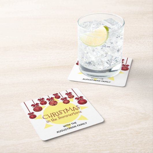 カスタム夏期 スクエアペーパーコースター (インサイチュ)