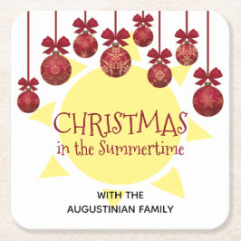 カスタム夏期 スクエアペーパーコースター