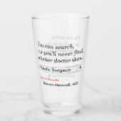カスタム外科医への贈与 タンブラーグラス (裏面)