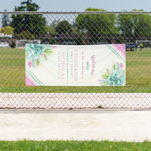 カスタム多肉結婚の芸術歓迎バナー 横断幕 (インサイチュ)