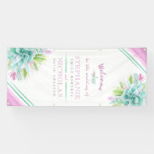 カスタム多肉結婚の芸術歓迎バナー 横断幕 (横)