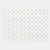 カスタム多言語メリークリスマスラッピング紙 ラッピングペーパーシート (正面)