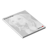 カスタム大きな白黒フォトペパーソナライズされたット ノートパッド (アングル)